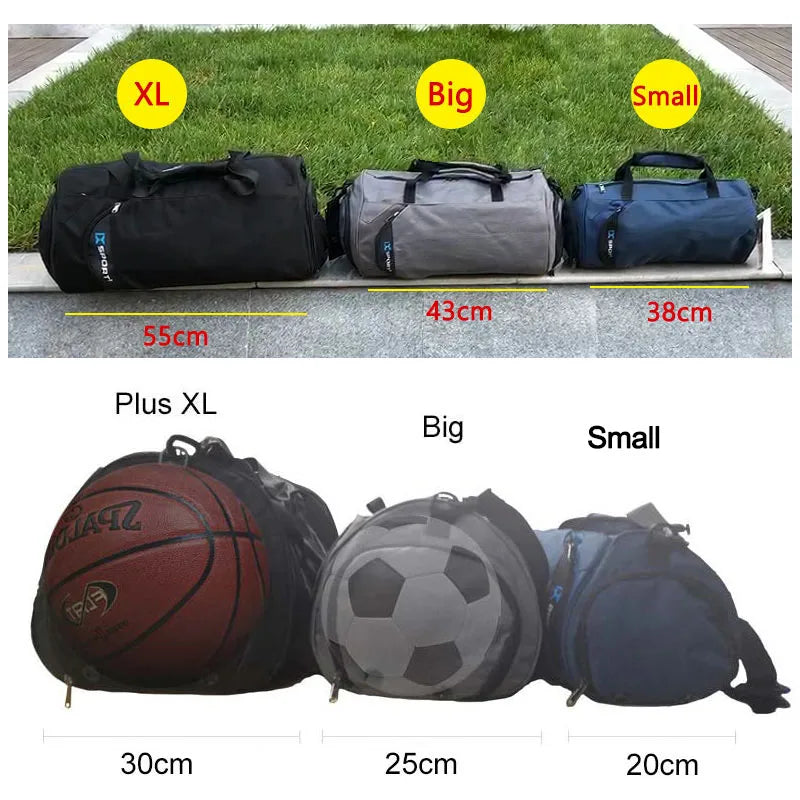 Versatile Fitness Companion: Extra-Large Gym Bag for Men, Ideal for Yoga, Training, Travel, and Swimming with Dedicated Wet-Dry Compartments