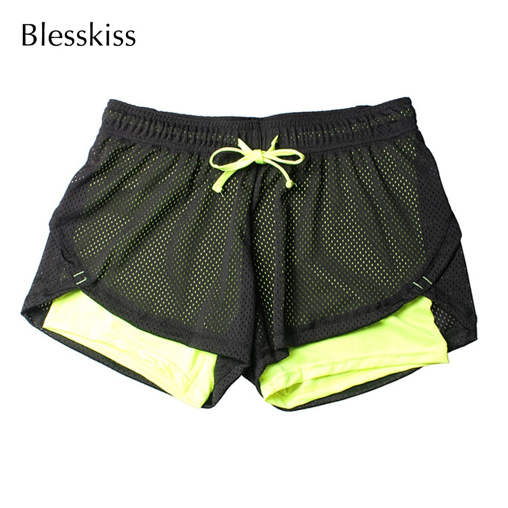 Yoga Shorts Women Fitness Spandex Neon Elastic Lulu Summer Running Workout Short Leggings For Ladies Gym Sport Shorts