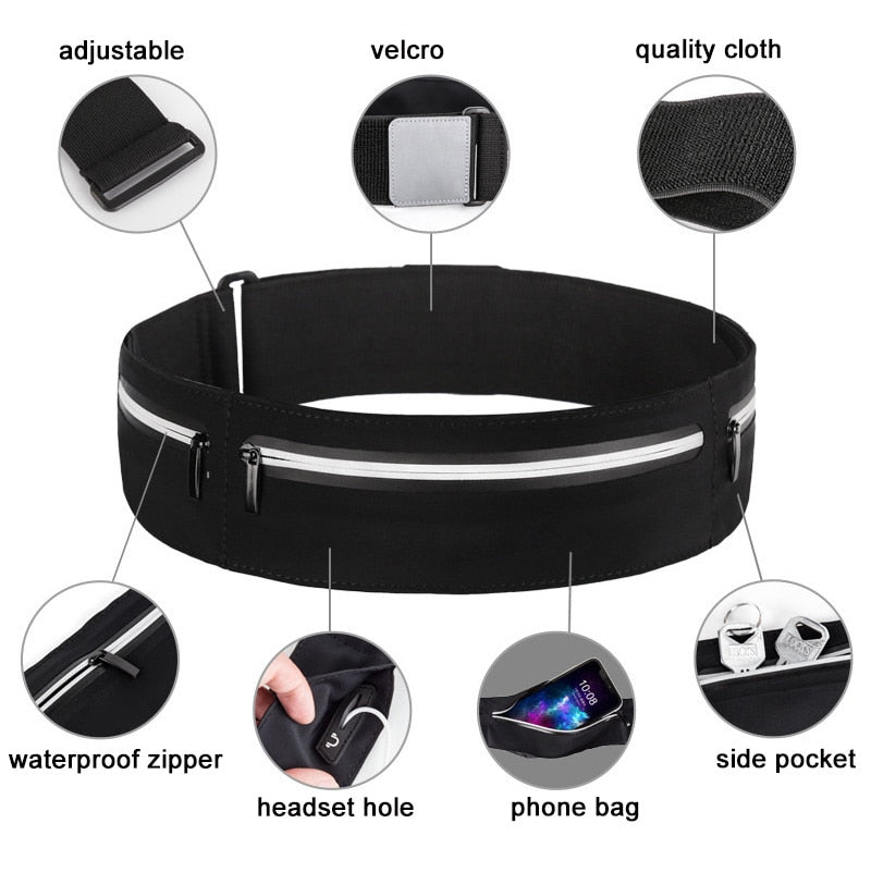 Belt Bag Mobile Cell Phone Bag for Running  Sport Fanny Pack Waterproof Jogging Gym Waist Bag Run