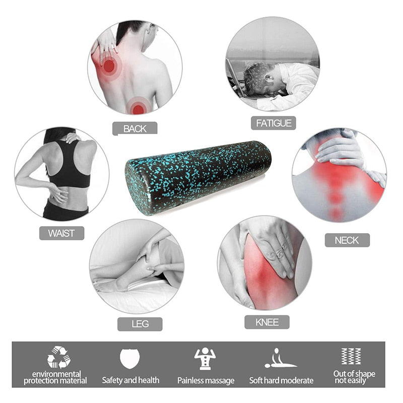 EPP Foam Roller + Massage Ball SET Fitness Mobility Ball Yoga Roller for Back/Neck/Foot Physical Therapy Pain Relief