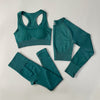 Yoga Set Sport Suit Long Sleeve Crop Top High Waist Leggings Seamless Gym  Tracksuit Fitness Workout Clothes Women Sportswear