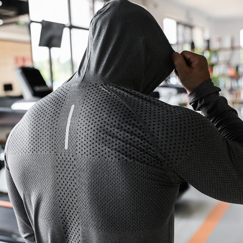 Athletic Apparel for Fitness Enthusiasts: Hooded Sweatshirt  for Running, Training, and Outdoor Workouts