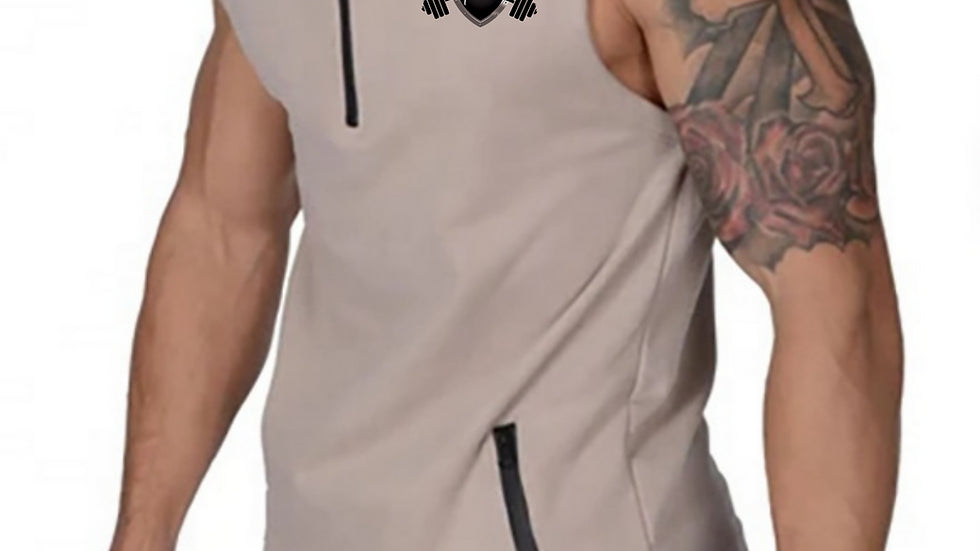 hood sleeveless gym