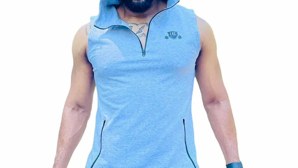 hood sleeveless gym